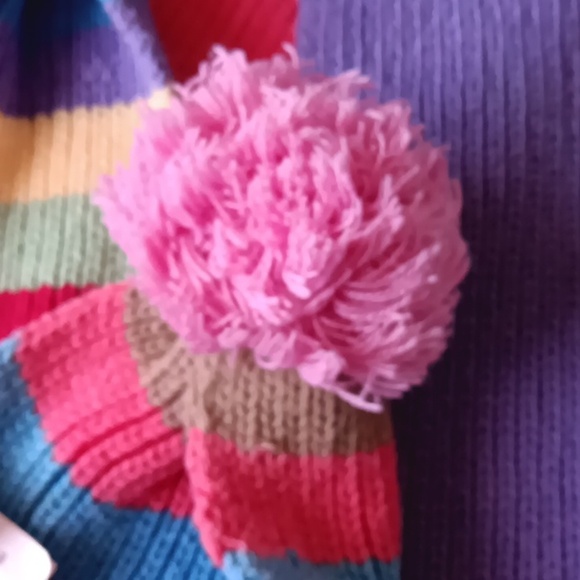 Children's Place Pink Pom-pom Multi scarf - Picture 3 of 5
